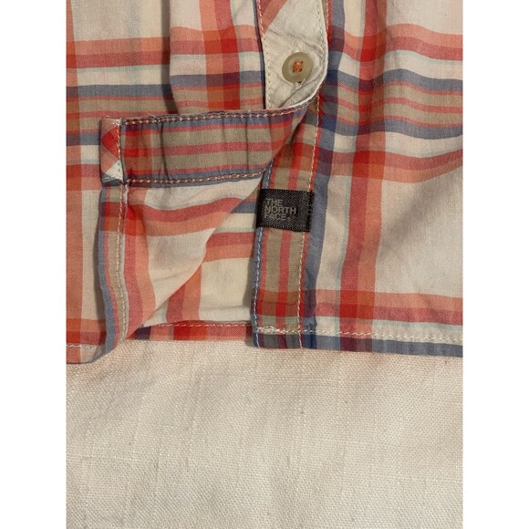 The North Face Womens Top Blouse Lg Roll Tab Plaid Button Front Active Outdoors - Picture 8 of 11